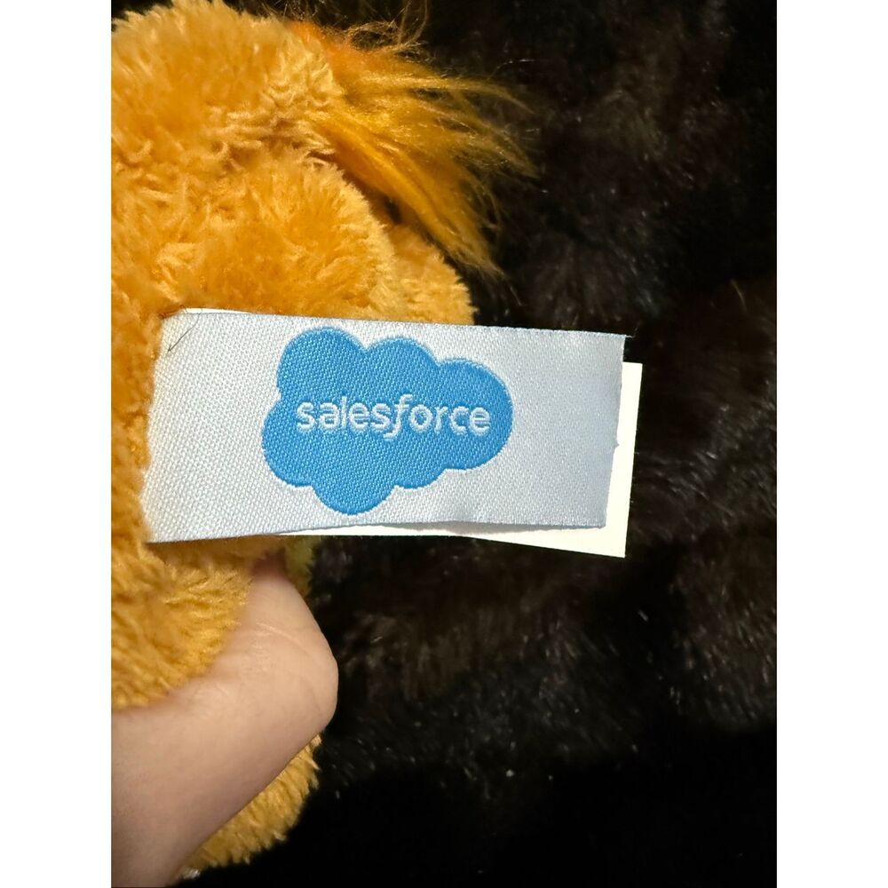 Salesforce Lionheart Astro Yellow Lion Heart Plush Stuffed Animal 8" - Picture 6 of 6